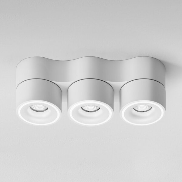 Egger Licht DLS LED προβολέας Clippo Trio, 3 φλόγες, λευκό, ρυθμιζόμενο, ρυθμιζόμενος, Λευκό, Μελέτη / Γραφείο, Μέταλλο, σύγχρονο