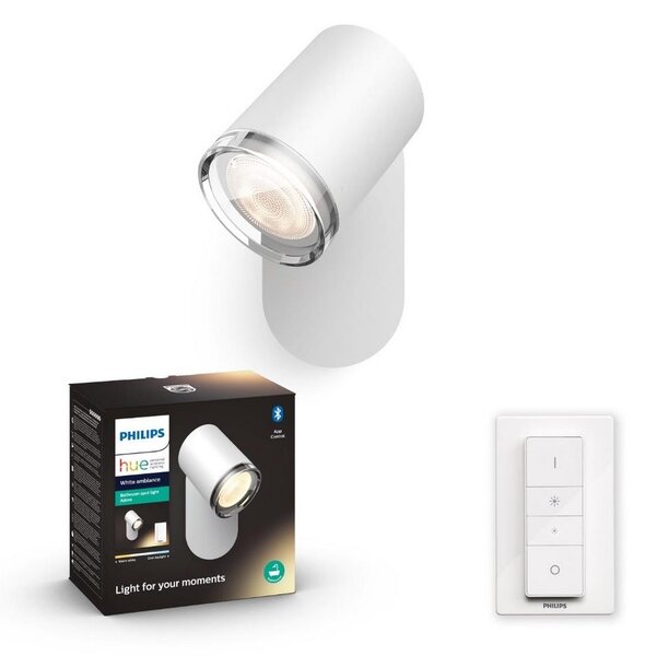 Philips - LED Dimming φωτιστικό τοίχου μπάνιου Hue ADORE 1xGU10/5W/230V IP44 + RC