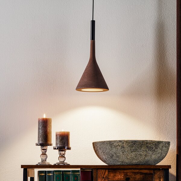 Foscarini Aplomb κρεμαστό φωτιστικό GU10 από σκυρόδεμα καφέ, ρυθμιζόμενος, Καφέ / Σκουριάς, Κουζίνα, Σκυρόδεμα, σχεδιασμός