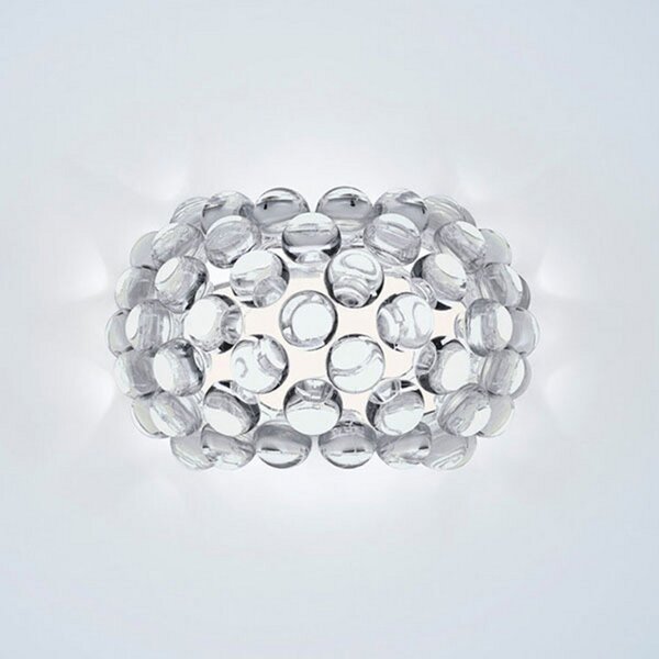 Foscarini Φωτιστικό τοίχου Caboche Plus piccola R7s διαφανές, ρυθμιζόμενος, Διαφανές, Σαλόνι / τραπεζαρία, Πλαστικό, σχεδιασμός