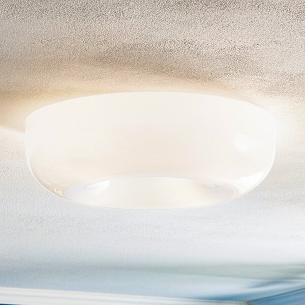 Foscarini Circus grande γυάλινη οροφής, Ø 46cm, ρυθμιζόμενος, Λευκό, Σαλόνι / τραπεζαρία, Γυαλί, σχεδιασμός