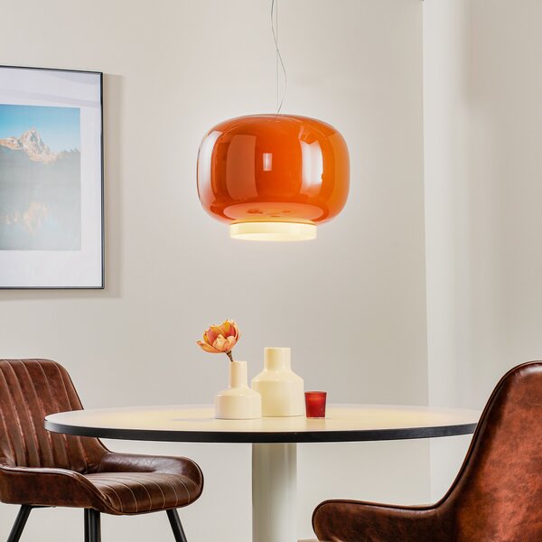 Foscarini Chouchin 1 LED κρεμαστό φωτιστικό, πορτοκαλί, ρυθμιζόμενος, Πορτοκαλί, Κουζίνα, Γυαλί, σχεδιασμός
