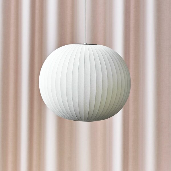 HAY Nelson Ball Bubble κρεμαστό φωτιστικό M Ø 48,5 cm, ρυθμιζόμενος, Λευκό, Σαλόνι / τραπεζαρία, Πλαστικό, σχεδιασμός