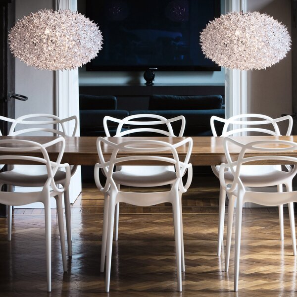 Kartell Bloom S1 LED κρεμαστό φωτιστικό G9, διάφανο, Διαφανές, Σαλόνι / τραπεζαρία, Πλαστικό, σχεδιασμός