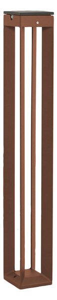 Les Jardins Borne LED ηλιακό φως με αισθητήρα, 90 cm, corten, ρυθμιζόμενος, Καφέ / Σκουριάς, Μέταλλο, σχεδιασμός, Εξωτερικό κολωνάκι / μονοπάτι
