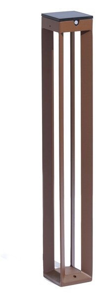 Les Jardins Borne LED ηλιακό φως με αισθητήρα, 90 cm, corten, ρυθμιζόμενος, Καφέ / Σκουριάς, Μέταλλο, σχεδιασμός, Εξωτερικό κολωνάκι / μονοπάτι