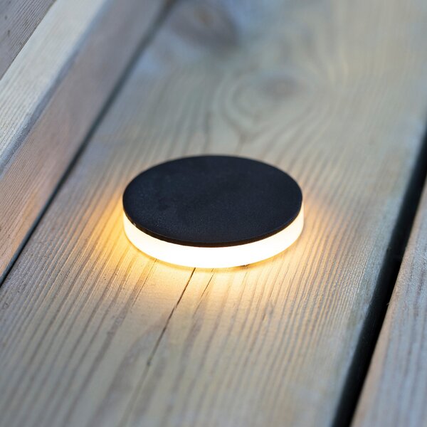 Markslöjd Garden 24 Decklight μαύρο 3W πλευρικό Ø6cm, ρυθμιζόμενος, Μαύρο, Μέταλλο, σύγχρονο, Εσοχή στο έδαφος