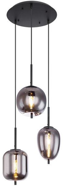 Globo 15345-3 - Πολύφωτο σε σχοινί BLACKY 3xE14/40W/230V