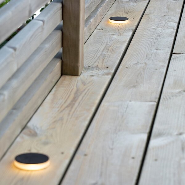 Markslöjd Garden 24 Decklight μαύρο 3W πλευρικό Ø6cm, ρυθμιζόμενος, Μαύρο, Μέταλλο, σύγχρονο, Εσοχή στο έδαφος