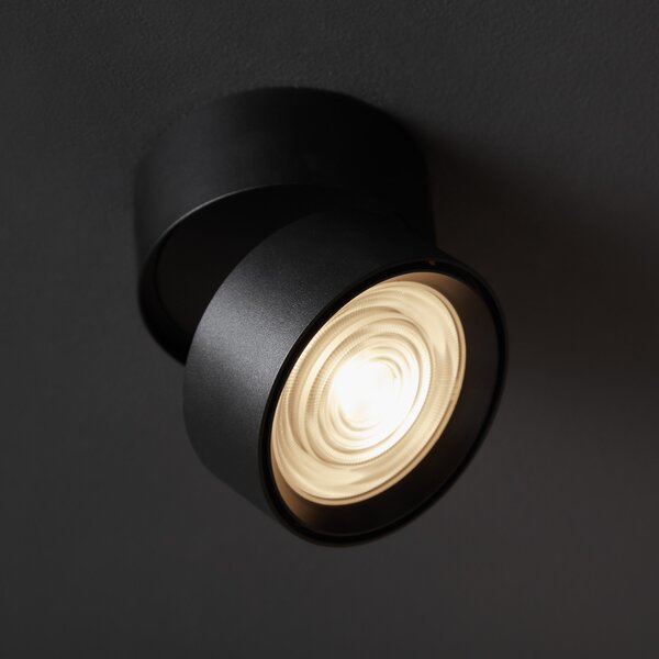 LOOM DESIGN Ray LED σποτ οροφής Ø9.3cm 13W μαύρο, ρυθμιζόμενος, Μαύρο, Σαλόνι / τραπεζαρία, Μέταλλο, σύγχρονο