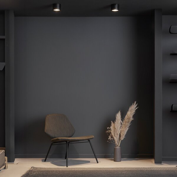 LOOM DESIGN Ray LED σποτ οροφής Ø9.3cm 13W μαύρο, ρυθμιζόμενος, Μαύρο, Σαλόνι / τραπεζαρία, Μέταλλο, σύγχρονο