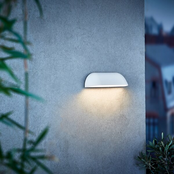 Nordlux Εξωτερικό φωτιστικό τοίχου LED Front 26, λευκό, Λευκό, Μέταλλο, σύγχρονο