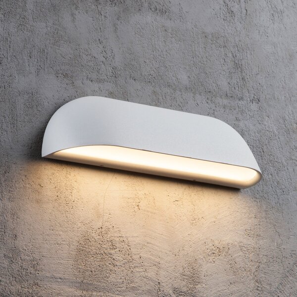 Nordlux Εξωτερικό φωτιστικό τοίχου LED Front 26, λευκό, Λευκό, Μέταλλο, σύγχρονο