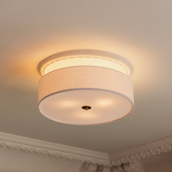 Globen Lighting Φωτιστικό οροφής Noah Ø 50 cm λευκό, ρυθμιζόμενος, Λευκό, Σαλόνι / τραπεζαρία, Ύφασμα / Κλωστοϋφαντουργία, Σκανδιναβικό
