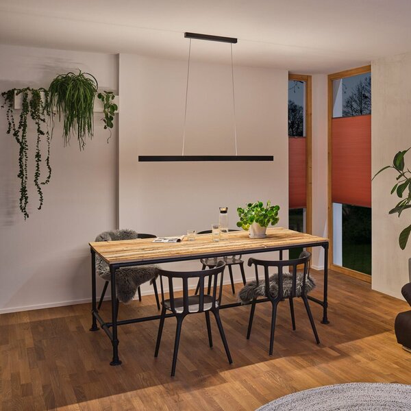 Paulmann LED κρεμαστό φωτιστικό Aptare, μαύρο, 2700K, έξυπνο, ρυθμιζόμενη, ρυθμιζόμενος, Μαύρο, Σαλόνι / τραπεζαρία, Μέταλλο, σύγχρονο