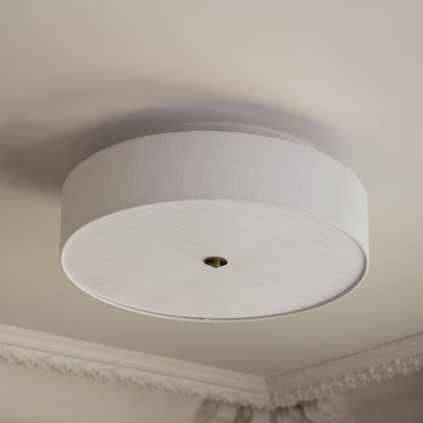 Globen Lighting Φωτιστικό οροφής Noah Ø 65 cm λευκό, ρυθμιζόμενος, Λευκό, Σαλόνι / τραπεζαρία, Ύφασμα / Κλωστοϋφαντουργία, Σκανδιναβικό