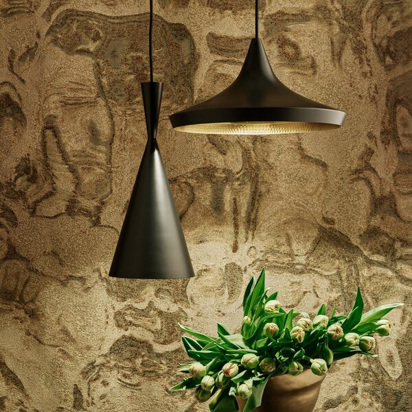 Tom Dixon Beat Wide LED κρεμαστό φωτιστικό, μαύρο, ρυθμιζόμενος, Μαύρο, Σαλόνι / τραπεζαρία, Μέταλλο, σχεδιασμός