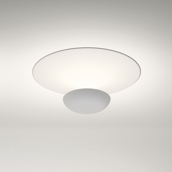 Vibia LED φωτιστικό οροφής Funnel, λευκό, αλουμίνιο, Ø 35 cm, 2.700K, ρυθμιζόμενος, Λευκό, Σαλόνι / τραπεζαρία, Μέταλλο, σχεδιασμός