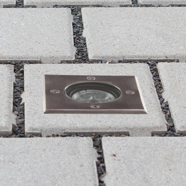 Lucande LED φωτιστικό δαπέδου Ava, 12 cm x cm, IP67, Μεταλλικό, Μέταλλο, σύγχρονο, Γωνιακά φωτιστικά