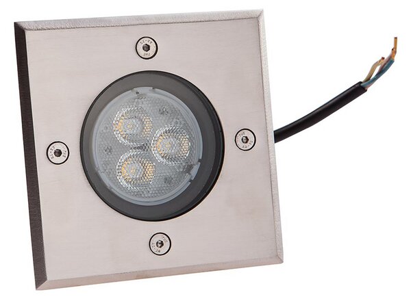 Lucande LED φωτιστικό δαπέδου Ava, 12 cm x cm, IP67, Μεταλλικό, Μέταλλο, σύγχρονο, Γωνιακά φωτιστικά