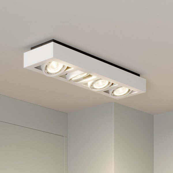 Arcchio Προβολέας οροφής Ronka, 65 cm, 4-φωτός, λευκός, GU10, ρυθμιζόμενος, Λευκό, Σαλόνι / τραπεζαρία, Μέταλλο, σύγχρονο