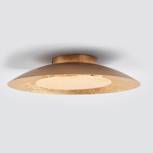 Lindby LED φωτιστικό οροφής Keti, Ø 35 cm, χρυσό, στρογγυλό, μέταλλο, Χρυσό / Ορείχαλκου, Διάδρομος, Μέταλλο, σύγχρονο, Στρογγυλό τοίχο