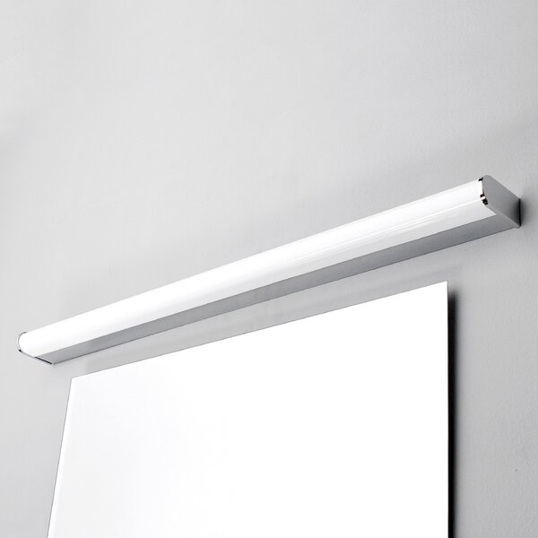 Lindby LED φωτιστικό τοίχου Philippa, στρογγυλεμένο, 88cm, χρώμιο, IP44, Μεταλλικό, Μπάνιο, Μέταλλο, σύγχρονο