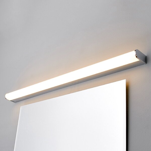 Lindby LED φωτιστικό τοίχου Philippa, στρογγυλεμένο, 88cm, χρώμιο, IP44, Μεταλλικό, Μπάνιο, Μέταλλο, σύγχρονο