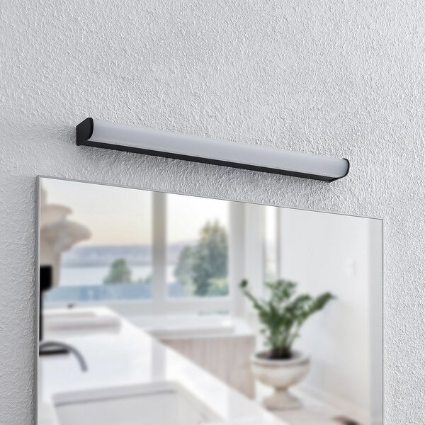 Lindby Ulisan LED φωτιστικό τοίχου μπάνιου, στρογγυλό, 58,8 cm, Μαύρο, Μπάνιο, Μέταλλο, σύγχρονο