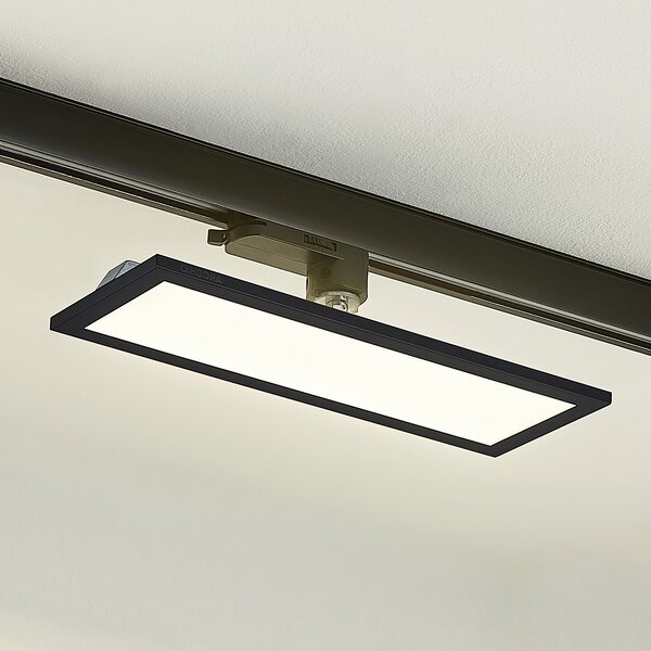 Arcchio Hairis 3-φασικό πάνελ LED, 30 cm, μαύρο, 4000 K, Μαύρο, Μελέτη / Γραφείο, Πλαστικό, σύγχρονο