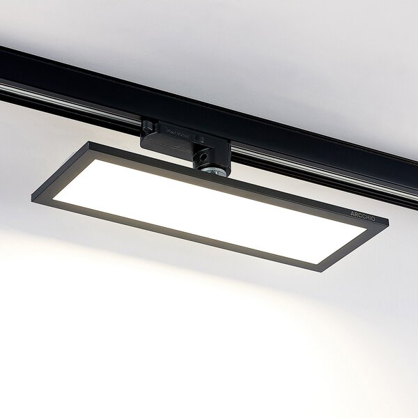 Arcchio Hairis 3-φασικό πάνελ LED, 30 cm, μαύρο, 4000 K, Μαύρο, Μελέτη / Γραφείο, Πλαστικό, σύγχρονο