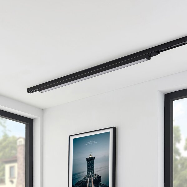 Arcchio LED φωτιστικό ράγας Harlow, μαύρο, 109 cm, 4.000 K, Μαύρο, Μελέτη / Γραφείο, Αλουμίνιο, σύγχρονο