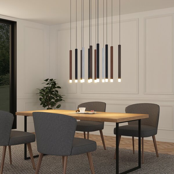 Lucande LED κρεμαστό φωτιστικό Stoika, 80cm, 16-light, γωνιακό, ρυθμιζόμενος, Πολύχρωμο, Σαλόνι / τραπεζαρία, Πλαστικό, σύγχρονο
