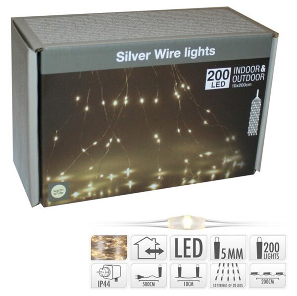 Διακοσμητικός Φωτισμός (AX8702520) με 200 Warm White Micro LED - 7m