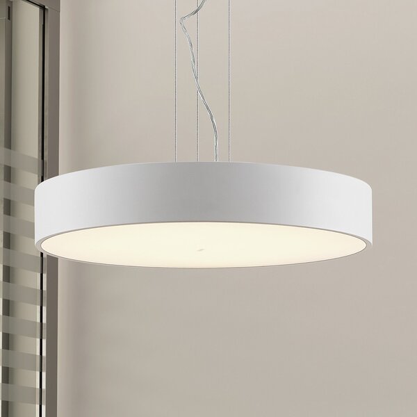 Arcchio LED κρεμαστή λάμπα Noabelle, Ø 60 cm, λευκό, μέταλλο, ρυθμιζόμενος, Λευκό, Κουζίνα, Μέταλλο, σύγχρονο