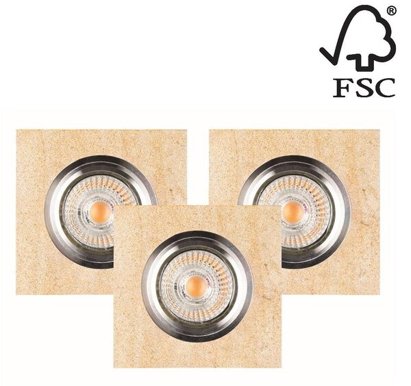 Spot-Light 2515339-ΣΕΤ 3x Χωνευτό Φωτιστικό LED VITAR 1xGU10/5W/230V sandstone