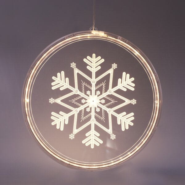 ^ "3D ACRYLIC SNOWFLAKE", 36 WW LED ΣΤΑΘ. IP20 21X21.6CM, USB ΚΑΛ. ΤΡΟΦΟΔ