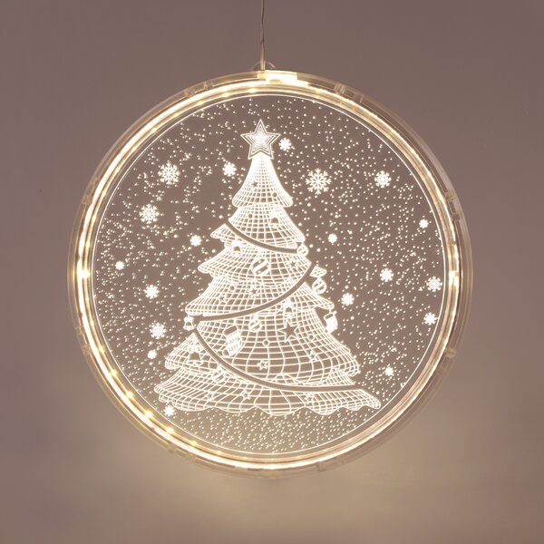 ^ "3D ACRYLIC CHRISTMAS TREE", 24 WW LED ΣΤΑΘ. IP20 21X21.6CM, USB ΚΑΛ. ΤΡΟΦΟΔ