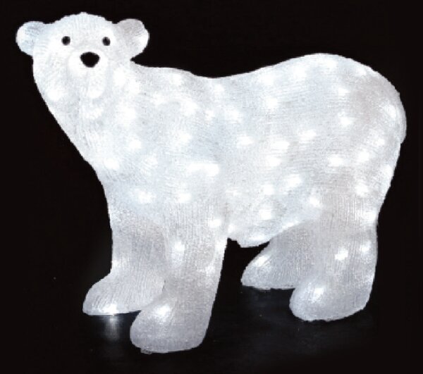 ACRYLIC BACK BEAR 240 LED ΛΕΥΚΑ IP44 97*42*75cm 30cm ΚΑΛ