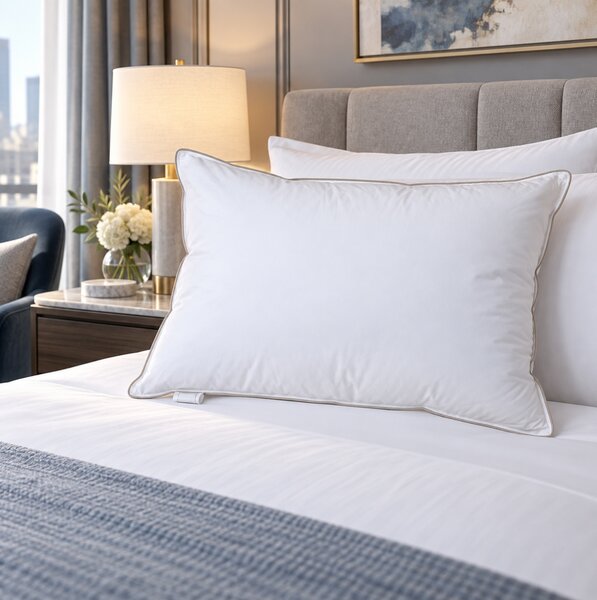 Μαξιλάρι Ύπνου NiceFeelings από 100% Cotton Percale TC233, με γέμιση Microfiber 3D και διαστάσεις 50x70cm