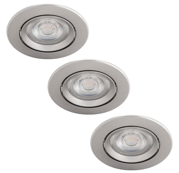 Philips - ΣET 3x Χωνευτά φωτιστικά LED TARAGON LED/4.5W/230V 2,700K