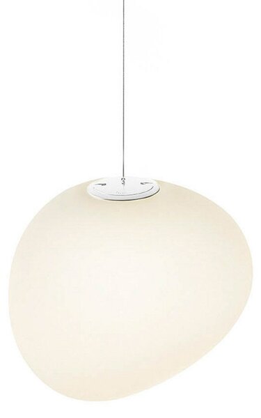 Foscarini Gregg MIDI κρεμαστό φωτιστικό, από γυαλί, λευκό, ρυθμιζόμενος, Λευκό, Σαλόνι / τραπεζαρία, Γυαλί, σχεδιασμός, Σφαίρα
