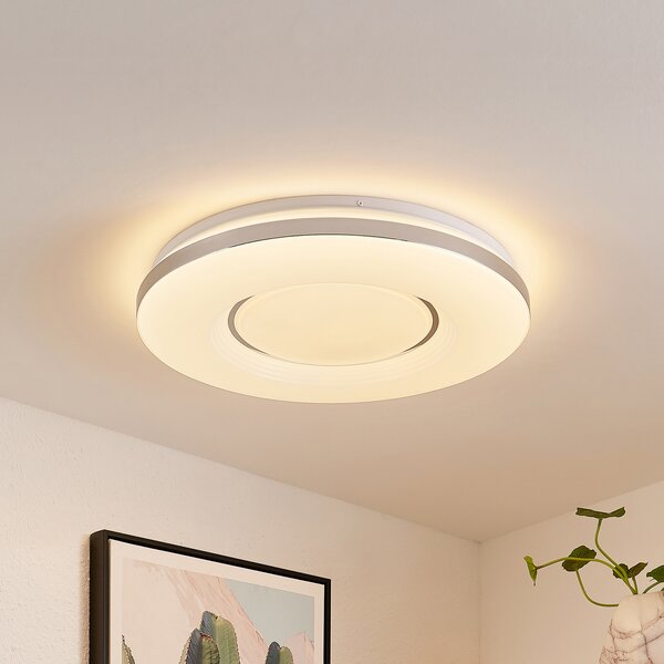 Lindby LED φωτιστικό οροφής Robini, Ø 48 cm, CCT, dimmable, ρυθμιζόμενος, Μεταλλικό, Σαλόνι / τραπεζαρία, Μέταλλο, σύγχρονο