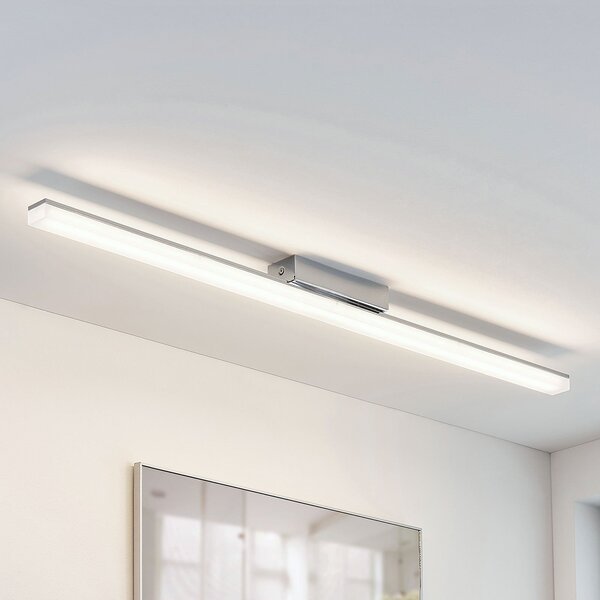Lindby LED φωτιστικό οροφής μπάνιου Levke, 100 cm, dimmable, IP44, ρυθμιζόμενος, Λευκό, Μπάνιο, Μέταλλο, σύγχρονο