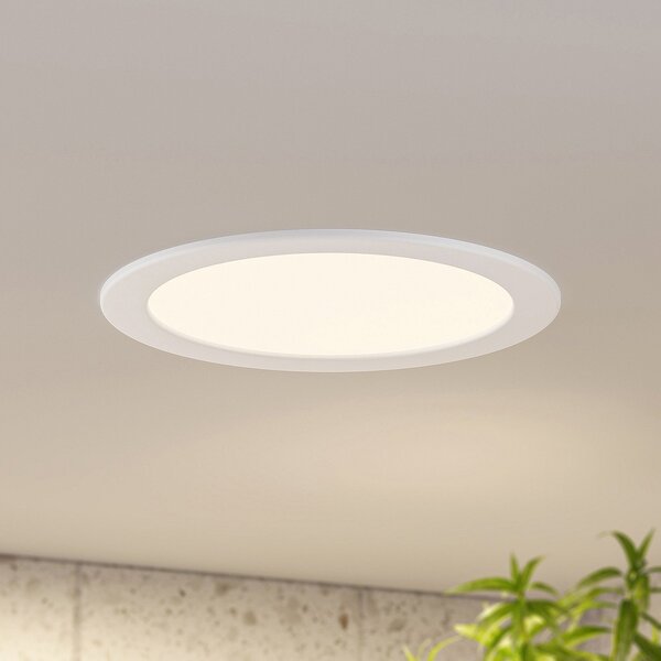 PRIOS Φωτιστικό εσοχής Prios LED Cadance, λευκό, 24cm, σετ 10 τεμαχίων, CCT, ρυθμιζόμενος, Λευκό, Μπάνιο, Αλουμίνιο, σύγχρονο, Φωτιστικά εσοχής στρογγυλά