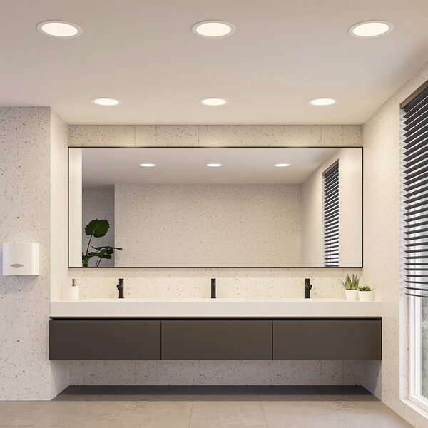 PRIOS Φωτιστικό εσοχής Prios LED Cadance, λευκό, 24cm, σετ 10 τεμαχίων, CCT, ρυθμιζόμενος, Λευκό, Μπάνιο, Αλουμίνιο, σύγχρονο, Φωτιστικά εσοχής στρογγυλά