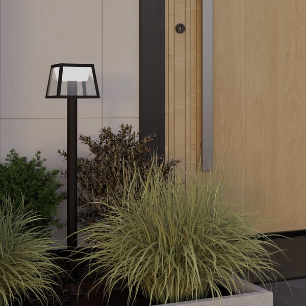 EGLO Ηλιακό φως μονοπατιών LED Altilia, ύψος 106 cm, μαύρο, αισθητήρας, Μαύρο, Πλαστικό, σύγχρονο