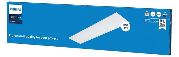 Philips ProjectLine LED-Panel UGR<19 840 120x30cm, Λευκό, Μελέτη / Γραφείο, Μέταλλο, Γωνιακά φωτιστικά
