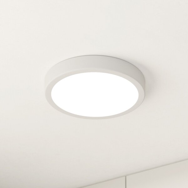EGLO Φωτιστικό οροφής LED Fueva 5 IP44 3000K λευκό Ø21cm, Λευκό, Μπάνιο, Μέταλλο