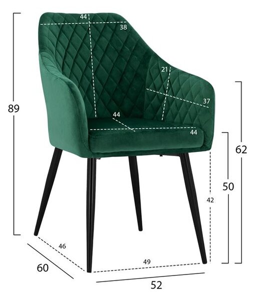 ΠΟΛΥΘΡΟΝΑΚΙ CHARLES HM8522.03 ΜΕ ΚΥΠΑΡΙΣΣΙ ΒΕΛΟΥΔΟ 52x60x89Υ εκ